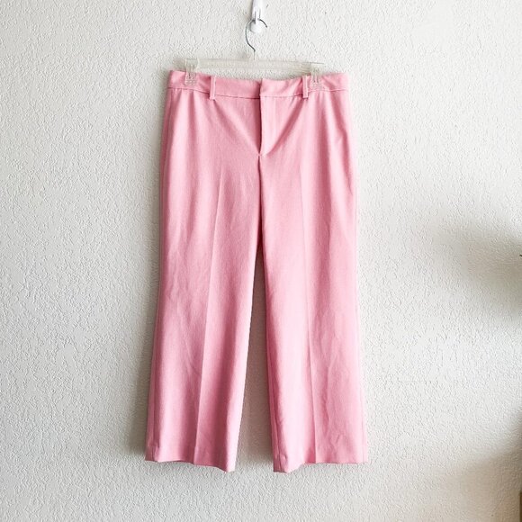 🦋 ZARA Pink Business Casual Workwear Trouser Pants Small Casual Cute Cottage - Picture 1 of 6